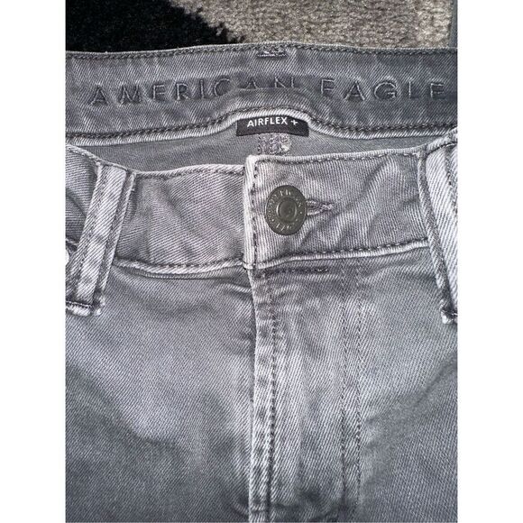 American Eagle Gray Distressed Skinny Airflex Jeans 30 x 32 - Picture 6 of 8
